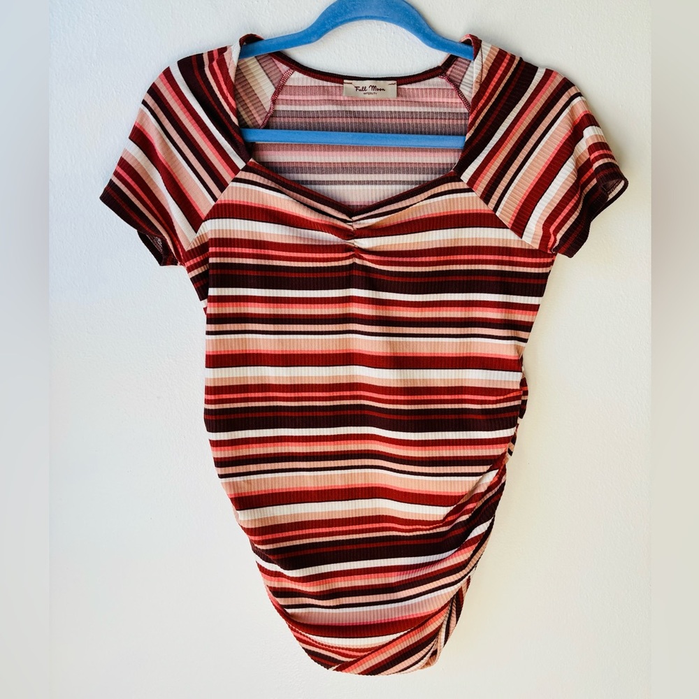 Full Moon Maternity Stripe Top NWOT - S